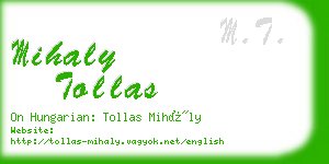 mihaly tollas business card